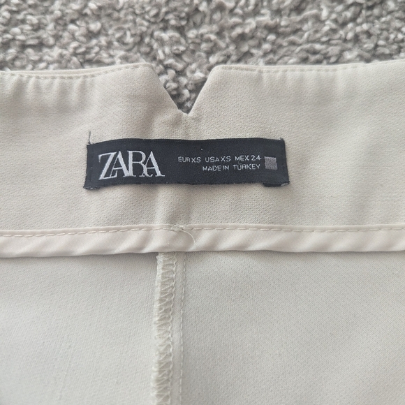 Zara High Rise Cream Trouser - Picture 7 of 8